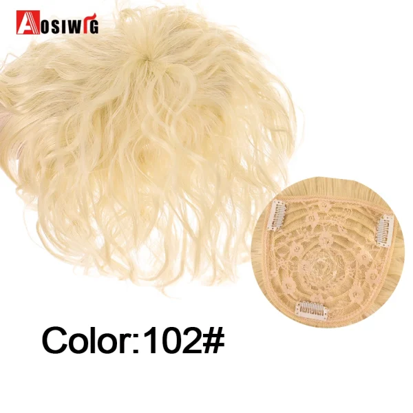 AOSI Synthetic Natural Fake Hairpiece for Men Natural Invisible Topper Closure Hairpiece Suitable For Cover White Hair Loss Hair - Image 27