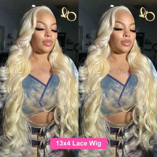 Honey blonde 613 hd lace frontal human hair wig 13x6 for women 30 inch lace front colored body wave transparent preplucked wigs - Image 9