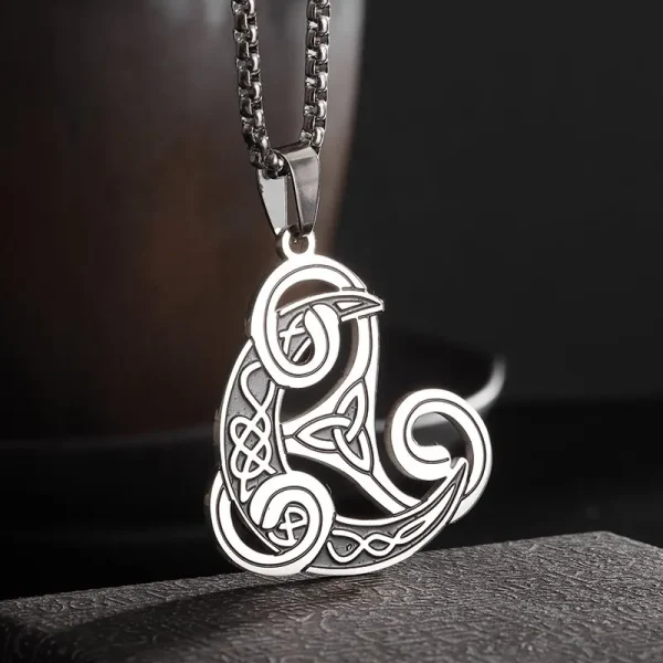 Stainless Steel Irish Witch Knot Celtic Knot Love Cross Key Pendant Necklace Couple Fashion Trend Lucky Amulet Jewelry Gift - Image 14