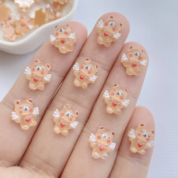 50Pcs New Cute Resin 8*10mm Mini Shiny Little Cat Flatback  Ornament Jewelry Making Manicure Hairwear Accessories - Image 8