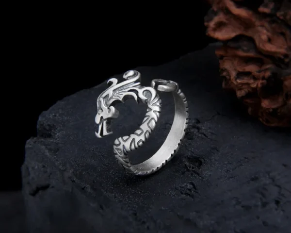 BOCAI 100% S925 silver good luck in the Year of the Dragon ring for men and women Chinese style auspicious jewelry birthday gift - Image 7