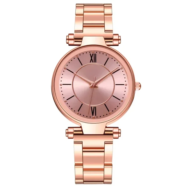 Luxury Rose Gold Stainless Steel Watches Female Classic Round Dial Quartz Watch Women Business Wristwatches Wrist Jewelry Reloj - Image 27