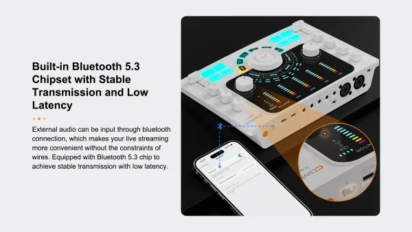 Comica C2 Sound Card Feature-packed Audio Interface for Recording/Podcasting/Streaming for Guitarist/Vocalist/Podcast Microphone - Image 14