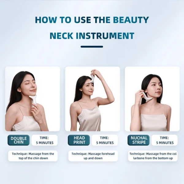 Electric Neck Beauty Instrument Household Heating Beauty Device Micro Current LED Firming Lifting Lighten Neck Lines Skin Care - Image 6