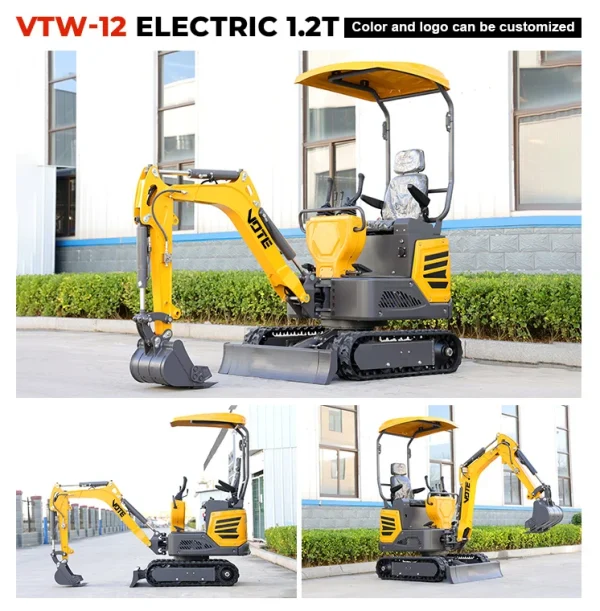 Home Use Crawler Mini Excavator Small Orchard Construction Agriculture Crusher Backhoe 1 Ton Mini Excavator 1000kg Customized - Image 16