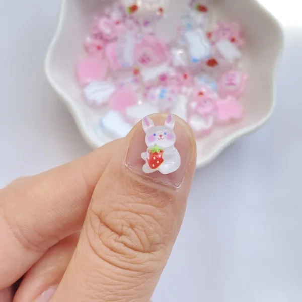 50Pcs New Cute Resin 8*10mm Mini Shiny Little Cat Flatback  Ornament Jewelry Making Manicure Hairwear Accessories - Image 6