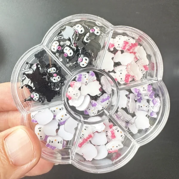 Sanrio Nail Charms Hello Kitty Design Nail Art Diy Mini Rhinestones Flatback Charms Crafts Stones for Manicure Nail Charms 70PCS - Image 14