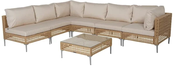 3/4/5/7-Piece Wicker Patio Furniture Set,All-Weather Outdoor Conversation Set Sectional Sofa with Water Resistant Thick Cushions