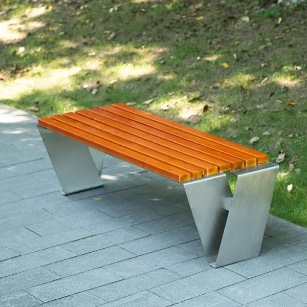 Garden Park Benches Composite Bench Slats for Garden Stainless Steel Outdoor Furniture Modern - Image 3