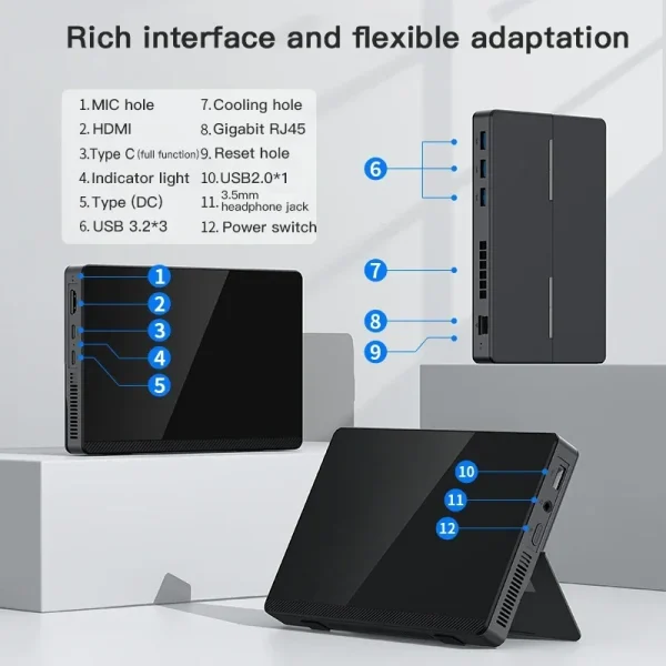SZBOX S7 7 inch N100 Mini PC Pocket WiFi6 BT5.2 Touch Screen Windows 11 PRO LPDDR5 16GB 256GB SSD Tablet Desktop GAMER Computer - Image 13