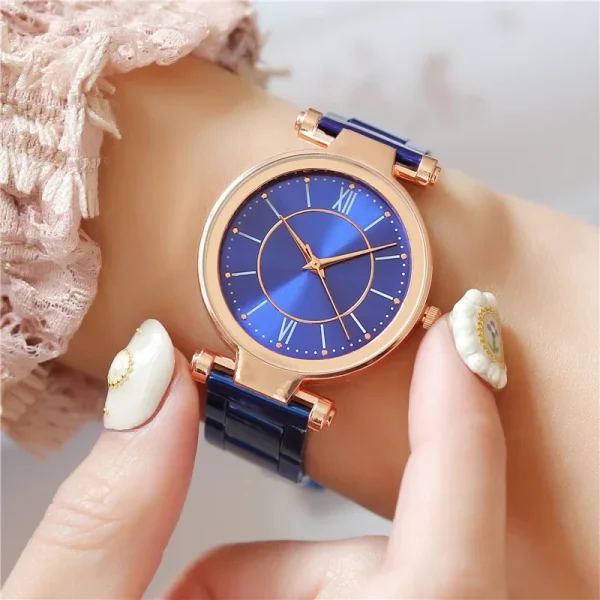 Luxury Rose Gold Stainless Steel Watches Female Classic Round Dial Quartz Watch Women Business Wristwatches Wrist Jewelry Reloj - Image 21