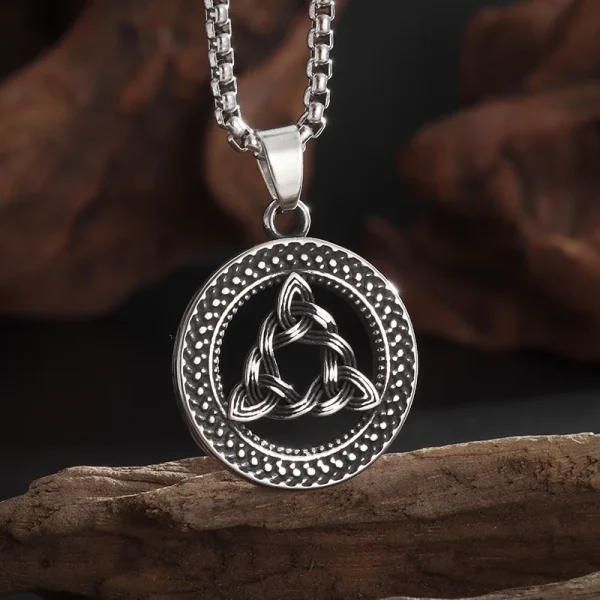 Popular Retro Style Celtic Knot Shield Pendant Necklace Men Women Amulet Hip Hop Punk Personalized Jewelry - Image 21