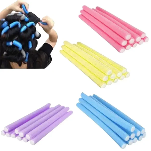 10pcs Flexible Hair Curling Rod Hair Curler Makers Soft Foam Bendy Twist Curls Flexi Rollers Styling Tools Hair Roller No Heat - Image 16