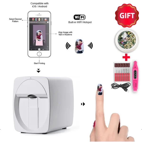 Hot-sale 2022 New Professional smart Portable 3D Nail Art Printer &Digital nail printer machine For women's &Girl's - Image 2