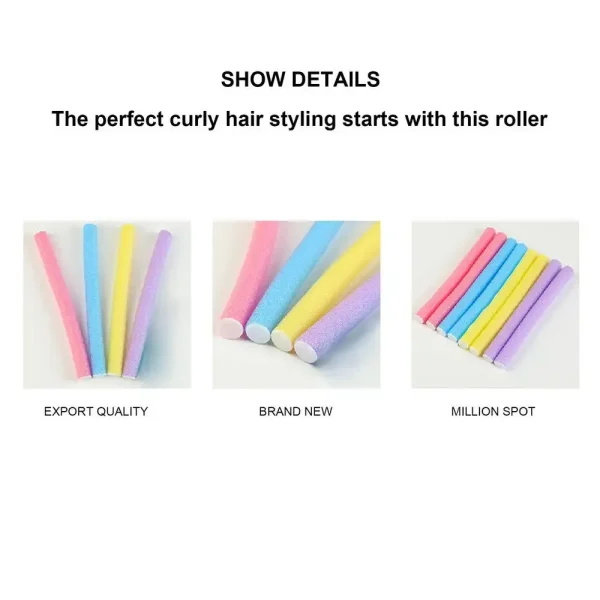 10pcs Flexible Hair Curling Rod Hair Curler Makers Soft Foam Bendy Twist Curls Flexi Rollers Styling Tools Hair Roller No Heat - Image 15