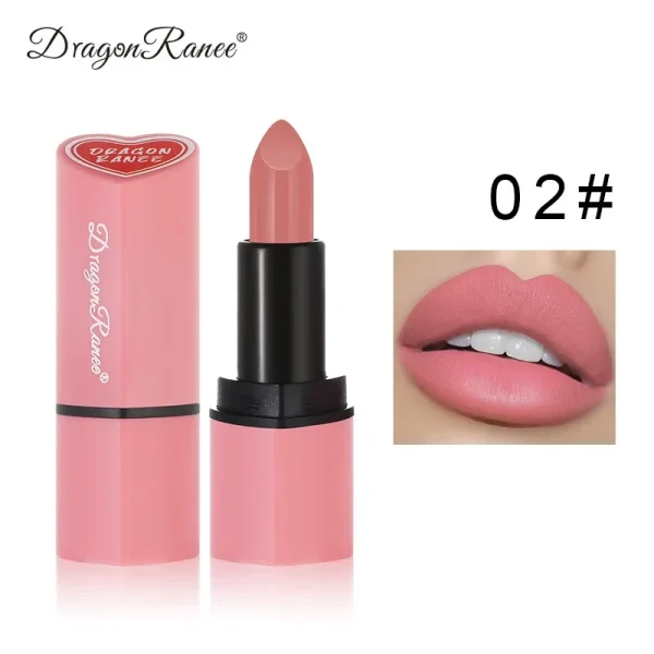 Cute Love Heart Lipstick Velvet Matte Nude Lipstick Pink Red Waterproof Lasting Lipsticks Stain Lip Balm Set Lip Tint Makeup - Image 8