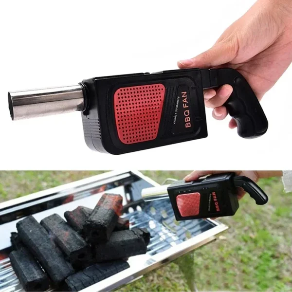 Handheld Battery-Powered Bbq Hair Dryer Multifunctional Camping Picnic Cooking Blower Portable Outdoor Carbon Fire Burner