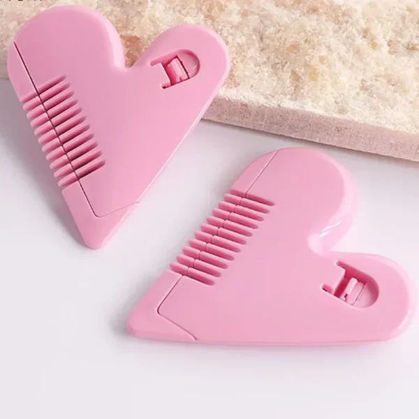 Children Bangs Trimming Artifact Children Trimmer Peach Heart Double-sided Hair Brush DIY Women Hair Trimmer Fringe Cut Tools - Image 4