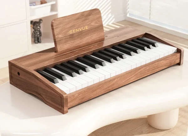 Wooden Children Little Piano Pattern Electronic Keyboard Beginner Baby Infant Boy Girl Baby Toy Gift - Image 15