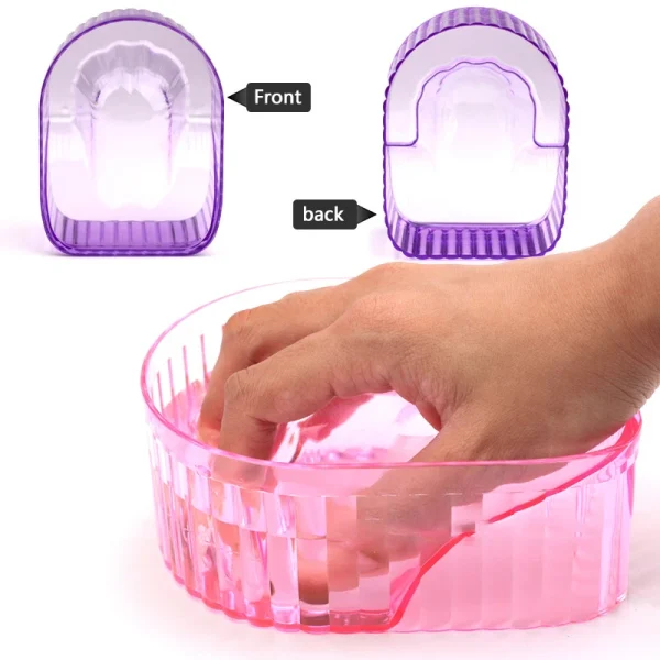 Nail Soaking Bowl Acrylic Soak Off Gel Polish Dip Powder Remover Manicure Bowl For Home Bowl For Nail Art Hands Gel Soak Off - Image 2