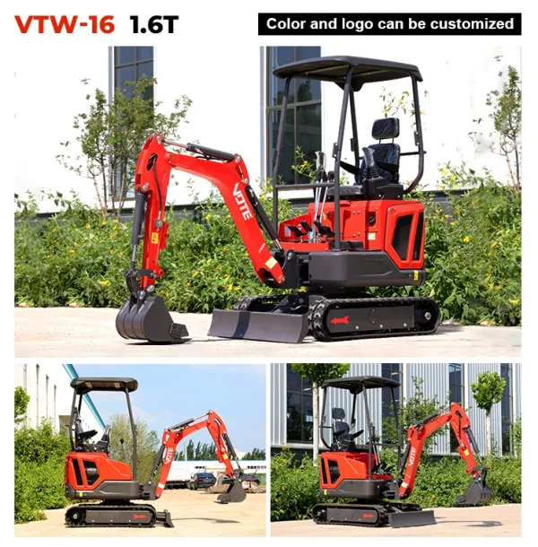 Home Use Crawler Mini Excavator Small Orchard Construction Agriculture Crusher Backhoe 1 Ton Mini Excavator 1000kg Customized - Image 18