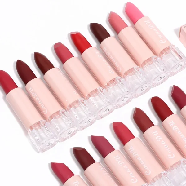 1PC Matte Nude Lipstick Waterproof Long Lasting Non-stick Cup Sexy Red Pink Velvet Lipsticks Women Makeup Cosmetic 15 Colors - Image 23