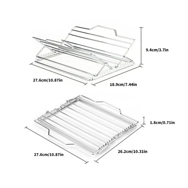 Multifunctional Rack for Roasting Turkey or Chicken Stainless Steel Roaster for Grills Outdoor Cooking Accessories 45BE - Image 6