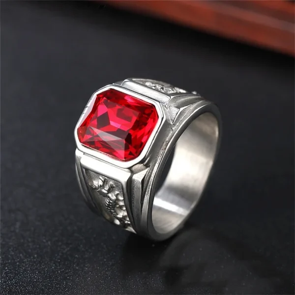 Fashion Zodiac Dragon Ring For Men Jewelry Trendy S925 Ring Male Crystal Suqare Finger Accessories Gift For Boyfriend - Image 11