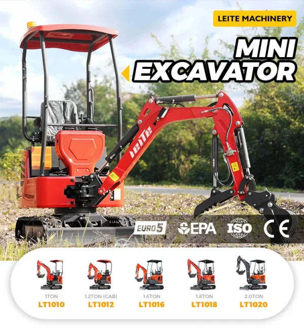 Home Tool 1.2 Ton Hydraulic Small Excavator 1200kg Agricultural Orchard 1ton Trench Digger Diesel Customized Mini Excavator - Image 8