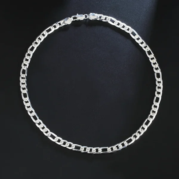 Hot Classic 8MM sideways chain 18K gold Popular brands 925 silver Necklace for Men woman fashion Jewelrys Gifts party - Image 7