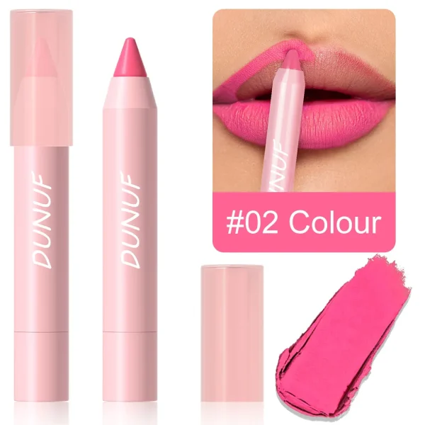 18-Colors Lipstick Pencil Waterproof Sexy Red Matte Contour Tint Lipstick Lasting Non-stick Cup Lipliner Pen Lip Makeup Cosmetic - Image 11