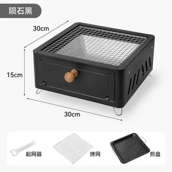 Square grill Charcoal grill Charcoal Enclosed Tea making Outdoor courtyard Outdoor, camping cookware - Image 7