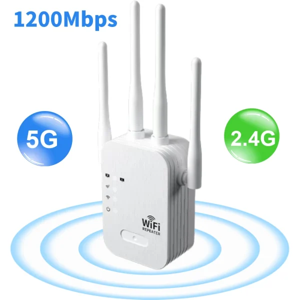 1200Mbps Wireless WiFi Repeater Booster 2.4G/5GHz Wi-Fi Signal Amplifier Extender Router Network Card Computer Accessories - Image 7