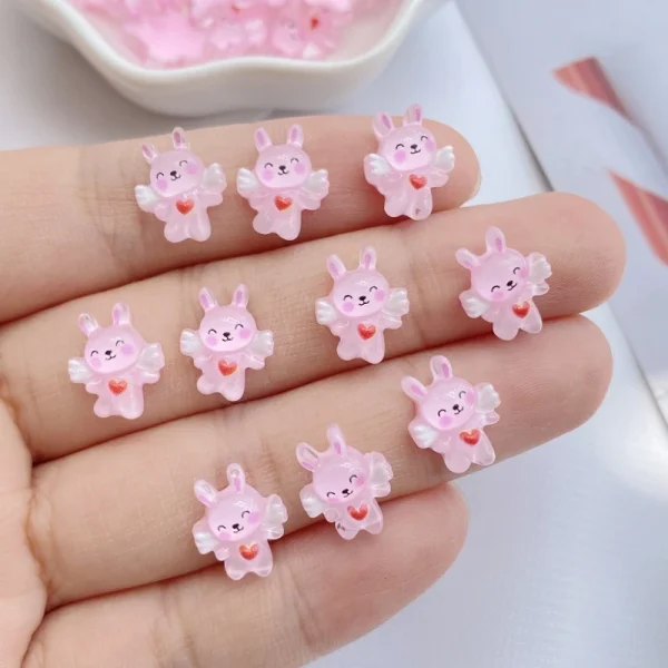 50Pcs New Cute Resin 8*10mm Mini Shiny Little Cat Flatback  Ornament Jewelry Making Manicure Hairwear Accessories - Image 19