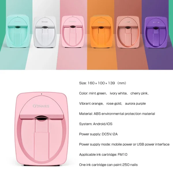 2025 O2nails Nail Painted Printer M1 Mini Professional 3d printer nail printer manicure Printer for nails nail art printer H1 - Image 15