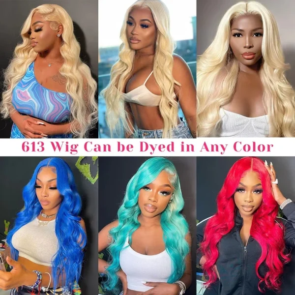 Honey blonde 613 hd lace frontal human hair wig 13x6 for women 30 inch lace front colored body wave transparent preplucked wigs - Image 8