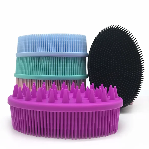 Soft Silicone Brush Wash Bath Shower Exfoliating Skin Fit For Baby Adult Bath Shampoo Head Massage Brush Supplies siliconebrush - Image 19