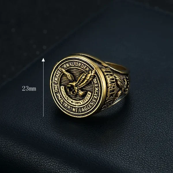 Men 316L Stainless Steel Ring for Men Philippines Eagle Rings Women Waterproof Finger Hip Hop Eagle Ring Jewelry - Image 2