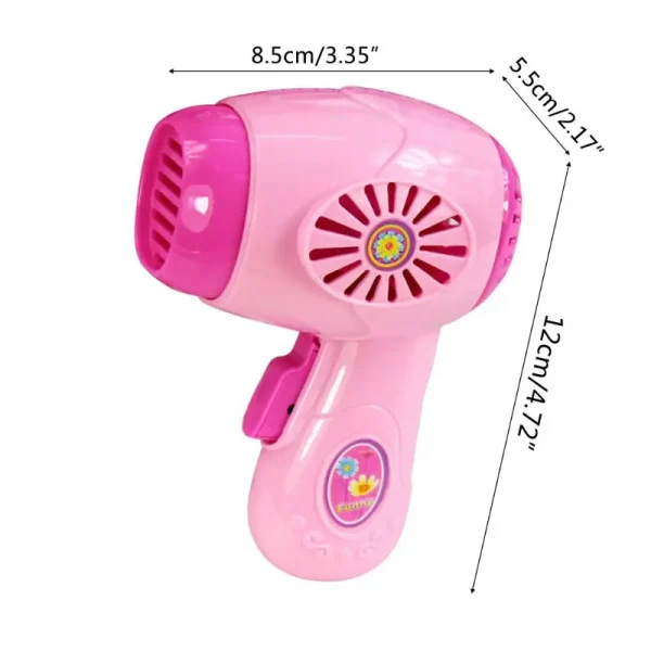 Children Kid Boy Girl Mini Kitchen Electrical Appliance Hair Dryer Toy Set Early