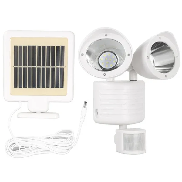 Waterproof Security Solar Motion Sensor Lights Double Heads Outdoor Solar Lights 22LED, Adjustable Courtyard Door Light - Image 5