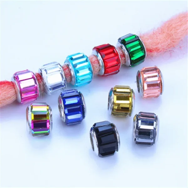 5pcs Shiny Rhinestone Hair Braid Dread Dreadlock Beads Clips Charms African Braids Cuffs Rings Hip Hop Style Clasps Accessories - Image 17