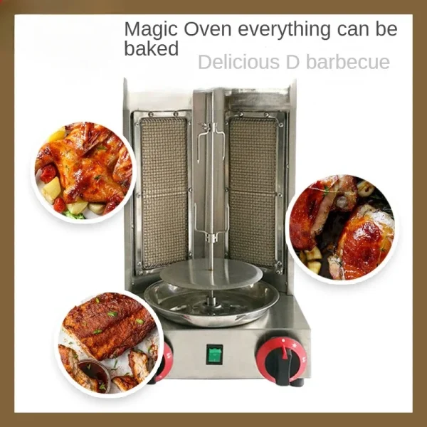 Commercial gas full-automatic rotating chicken oven, small Brazilian barbecue Türkiye barbecue machine - Image 2