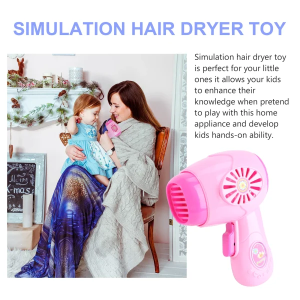 Simulation Toys Miniature Electric Hair Dryer Home Appliance Pretend Play House Prop Model Kid Childrens - Image 2