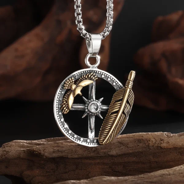 Popular Retro Style Celtic Knot Shield Pendant Necklace Men Women Amulet Hip Hop Punk Personalized Jewelry - Image 18