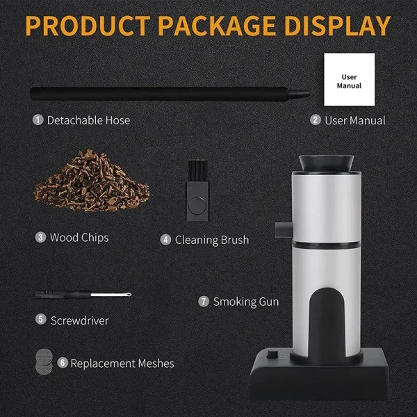 Portable Smoked Machine Handheld Cold Smoker Food Cuisine Cocktail Meat Drinks Cheese BBQ Smoking Machine Kitchen Tool - Image 15