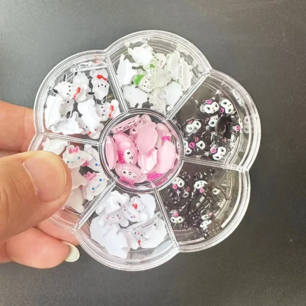 Sanrio Nail Charms Hello Kitty Design Nail Art Diy Mini Rhinestones Flatback Charms Crafts Stones for Manicure Nail Charms 70PCS - Image 21