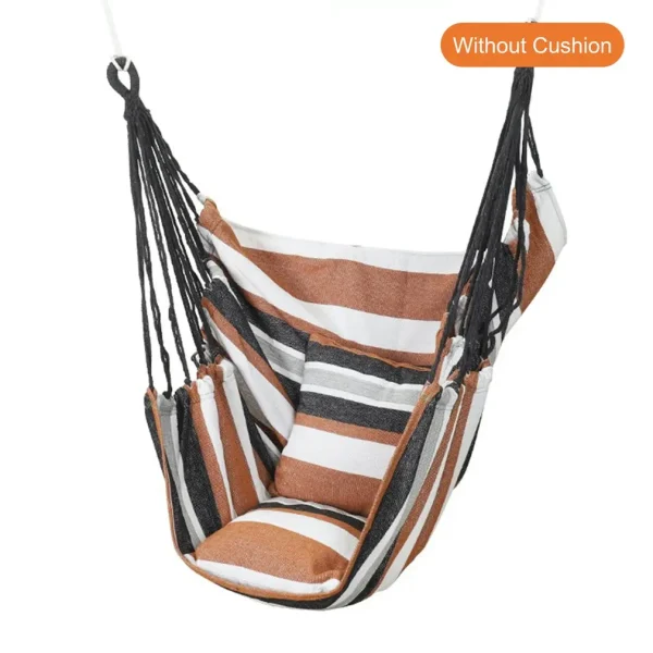 Canvas Hanging Hammock Chair Hanging Rope Swing Bed 200KG Load Bearing For Outdoor Garden Porch Beach Camping Travel no cushion - Image 15