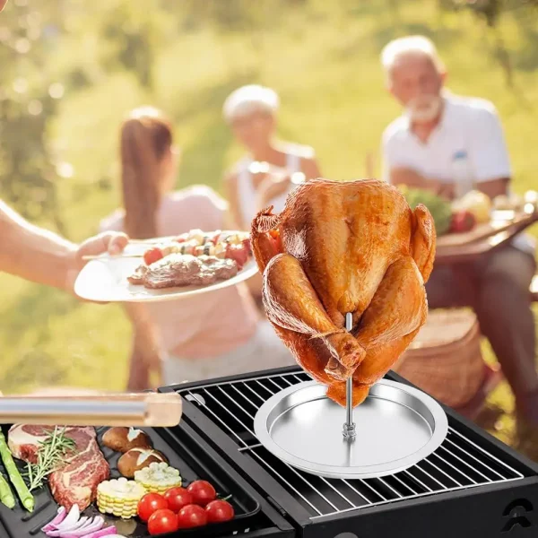 Chicken Leg Rack For Grill Stainless Steel Chicken Lollipop Rack Drumstick Grill Holder 15 Slots Roaster Stand With Drip Tray - Image 9