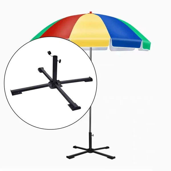 Patio Umbrella Stand Easy to Use Adjustable Foldable Sun Shelter Umbrella Stand Base for Fishing Beach Garden Yard Backyard