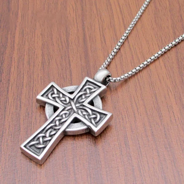 Popular Retro Style Celtic Knot Shield Pendant Necklace Men Women Amulet Hip Hop Punk Personalized Jewelry - Image 44